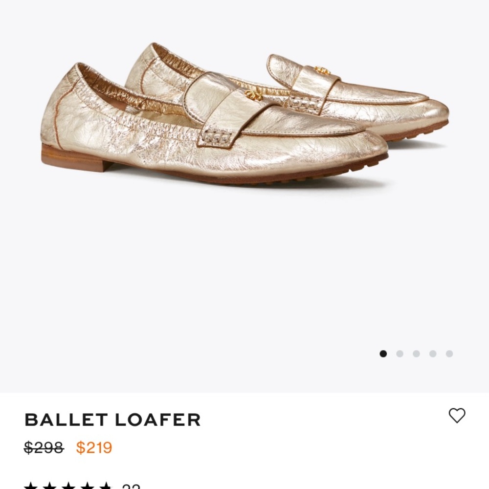 New Tried on NOT worn Metallic Loafers - Tory Burch